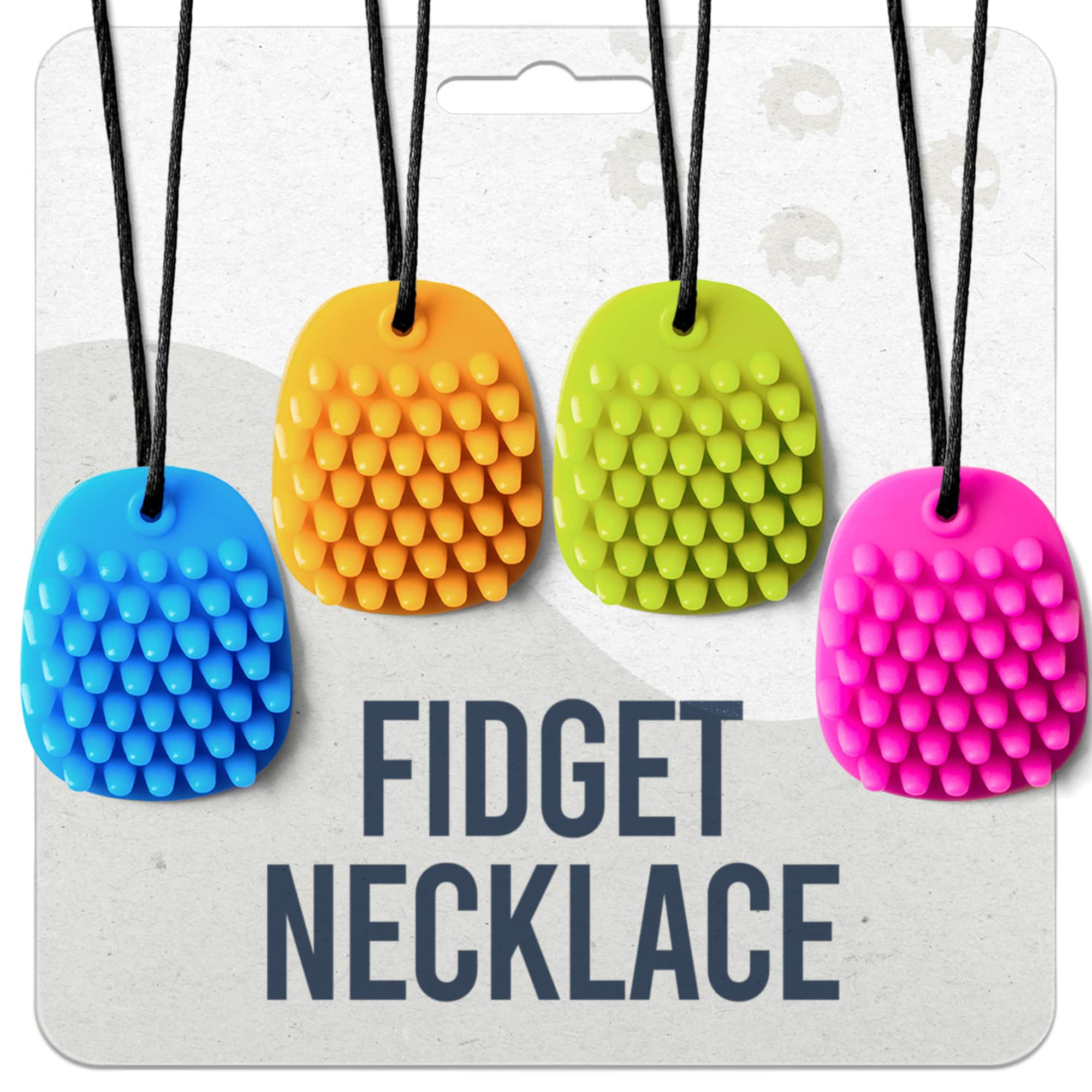 Hedgehog Chewy Necklace Set, Pack of 4